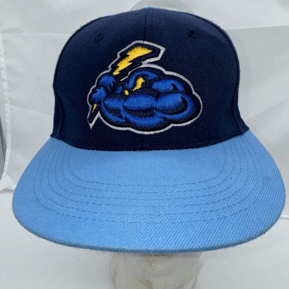 Bimm Ridder Trenton Thunder Cloud Logo MLB SnapBack YOUTH HAT NAVY/baby Blue - Picture 1 of 10